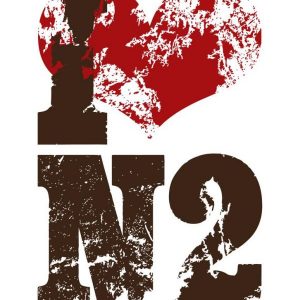 Image: Distressed I love N2 Logo by Hughes Design, East Finchley, London, N2